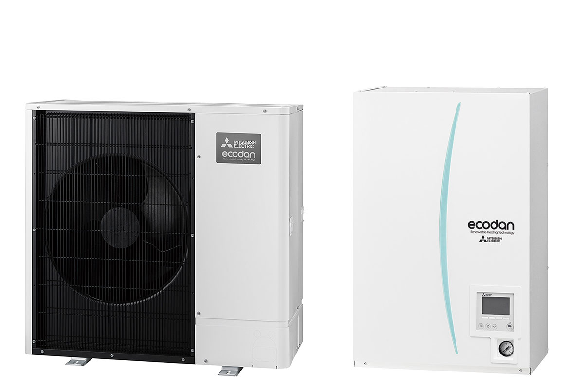 Термопомпа Mitsubishi Electric ERSC-VM2D/PUHZ-SW100VAA, 11 kW, отопление, охлаждане и БГВ